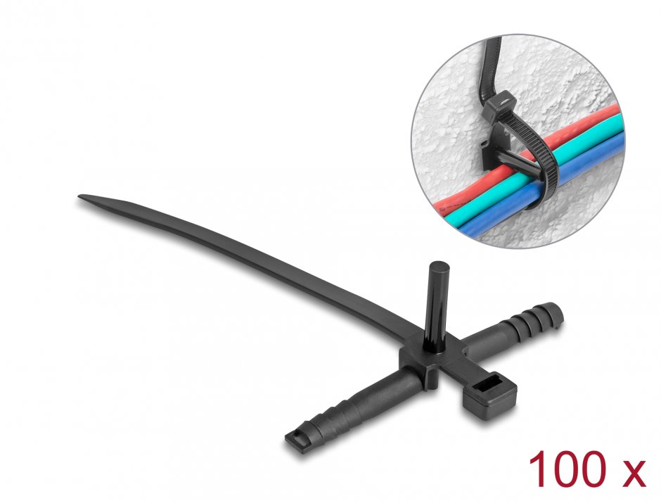 Set 100 Bride cu Diblu 150mm Delock