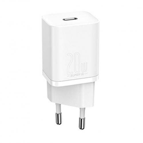 Incarcator Retea Baseus Speed Mini 20W USB-C Alb - imagine 3