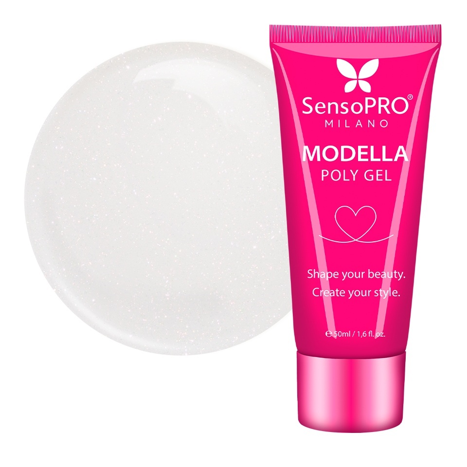 Polygel MODELLA SensoPRO Milano - Silver Pearl, 50ml