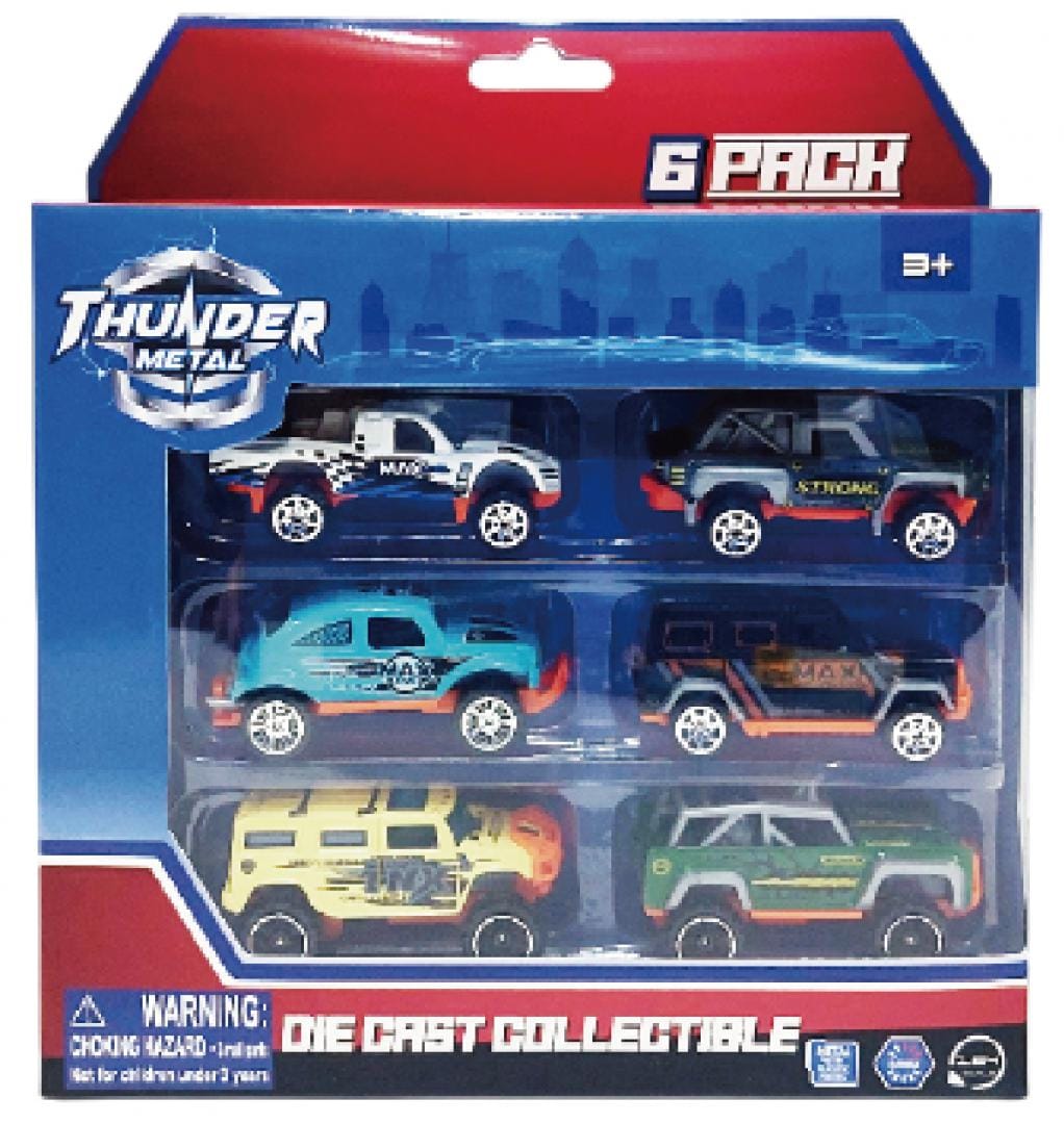 Set 6 Camionete Die Cast 1:64 - Mașinuțe Metal Premium Cevodle - imagine 5