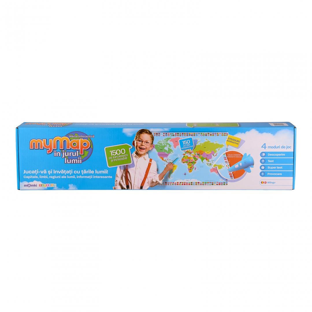 Harta Lumii Interactivă Bilingvă Momki cu Creion Vorbitor - imagine 5