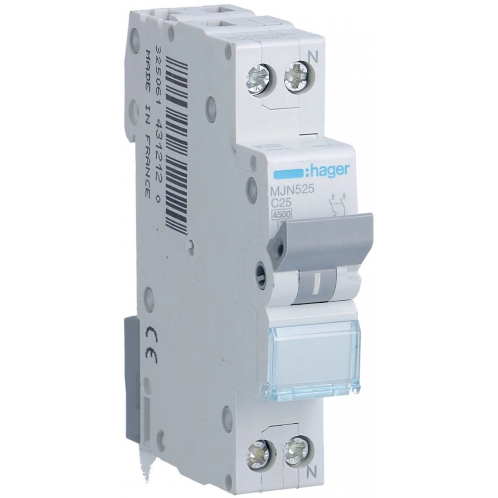 Siguranta Automata Hager 1P+N 25A, Curba C
