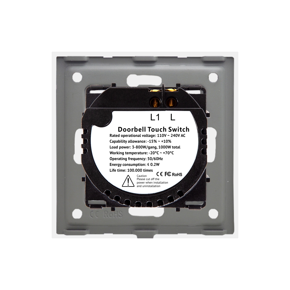 Buton Sonerie Touch Sticla LUXION, Revenire, IP45 - imagine 4