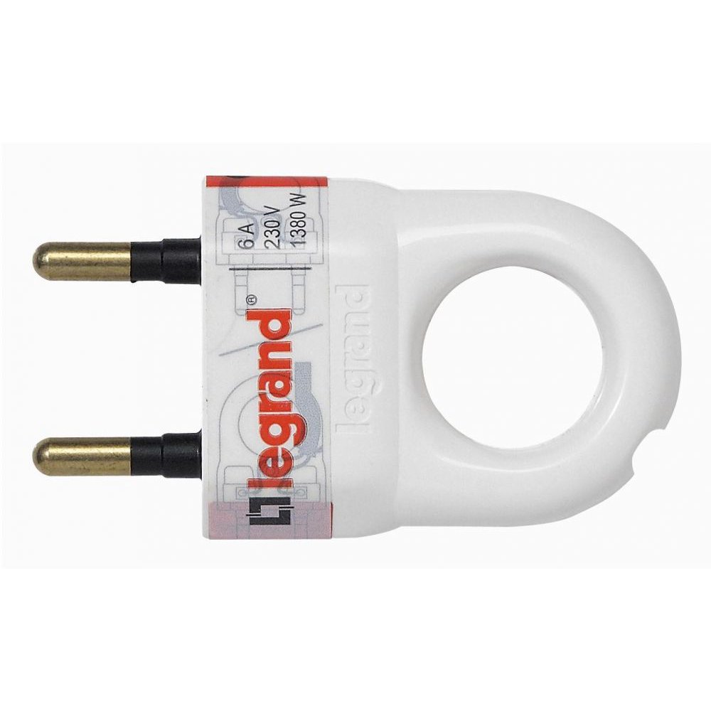 Stecher plat cu inel extragere Legrand