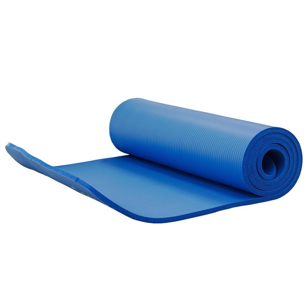 Saltea Yoga Spacer NBR 183x61 cm cu Curea, Albastru - imagine 2