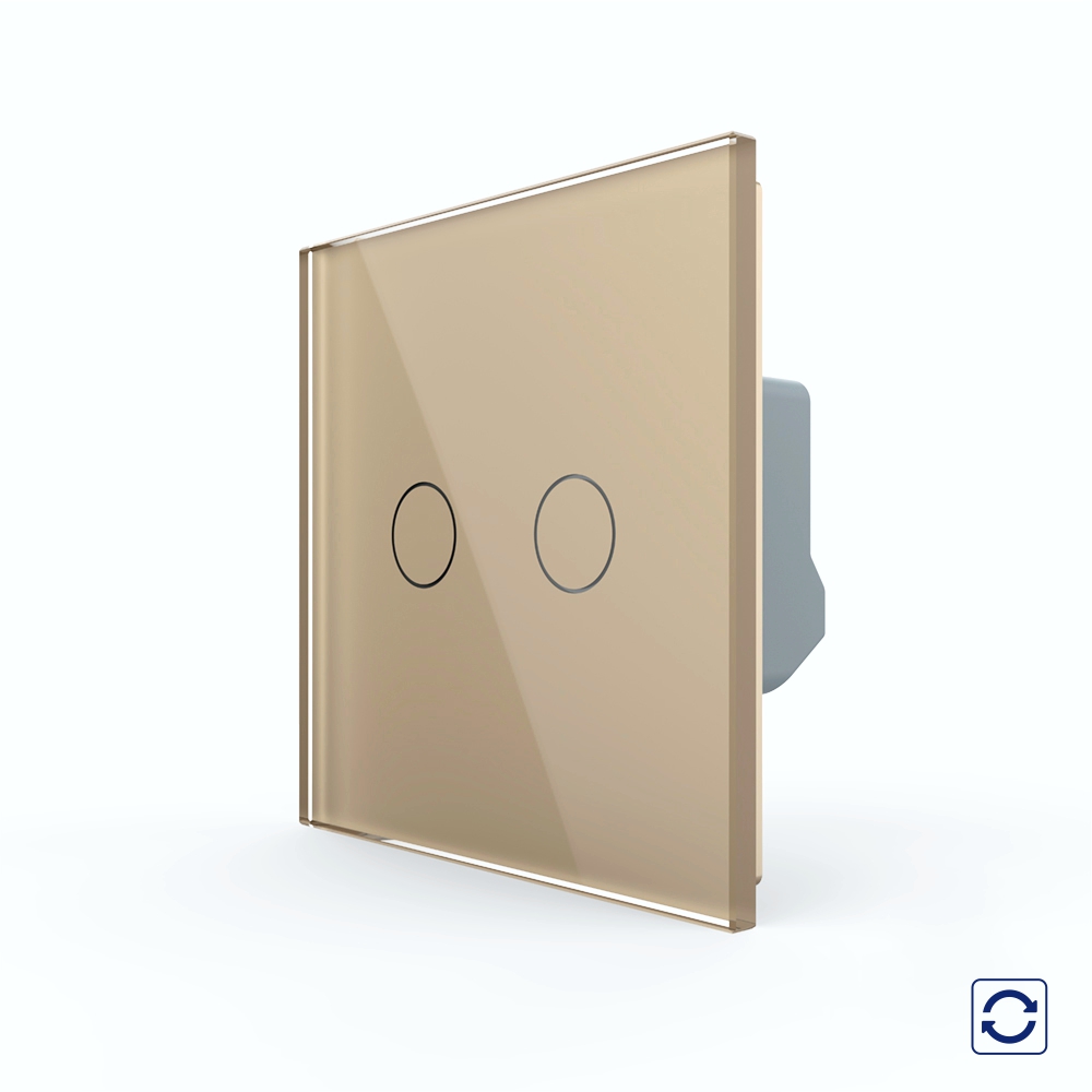 Intrerupator Touch Dublu LIVOLO, Revenire, Design Modern - imagine 9