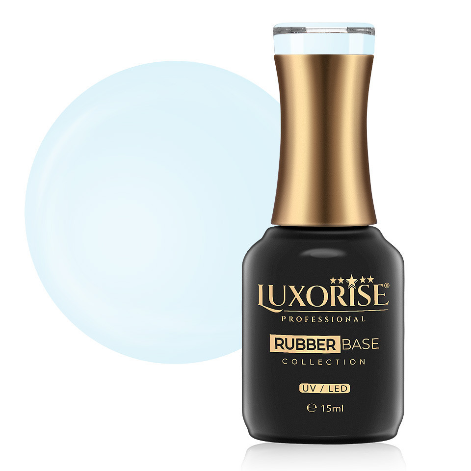Rubber Base Luxorise Milky Blue 15 ml | Unghii Rezistente