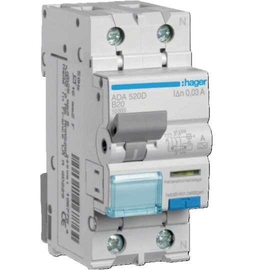 Disjunctor Hager ADA520D 20A Siguranță Maximă