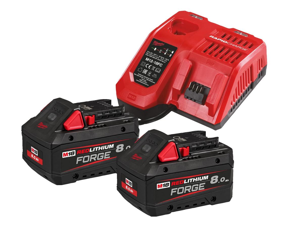 Set Acumulatori Milwaukee M18 FORGE™ 8Ah + Incarcator