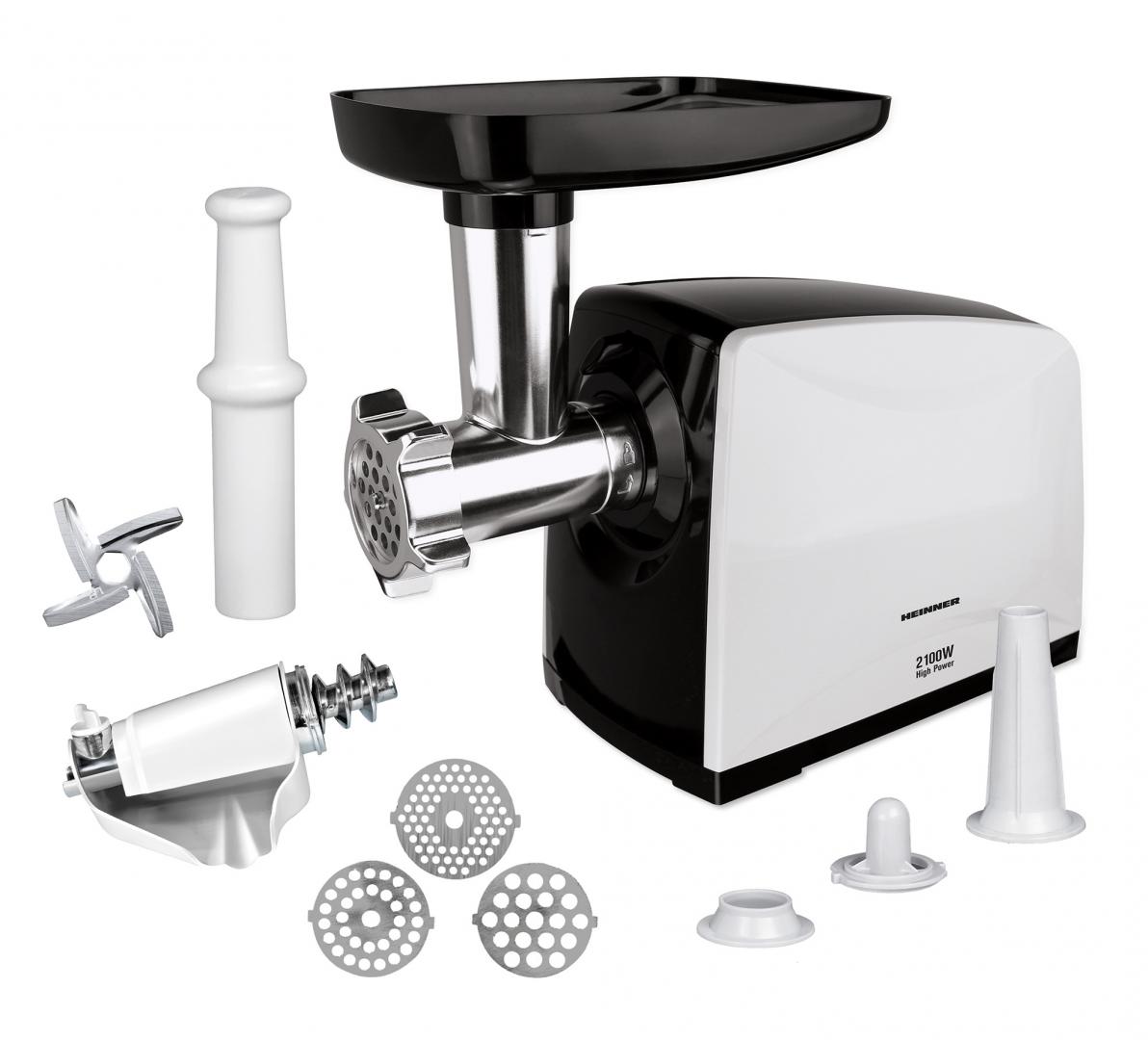 Mașină Tocat Heinner MG-2100BKWH 2100W, 1.8kg/min, Negru