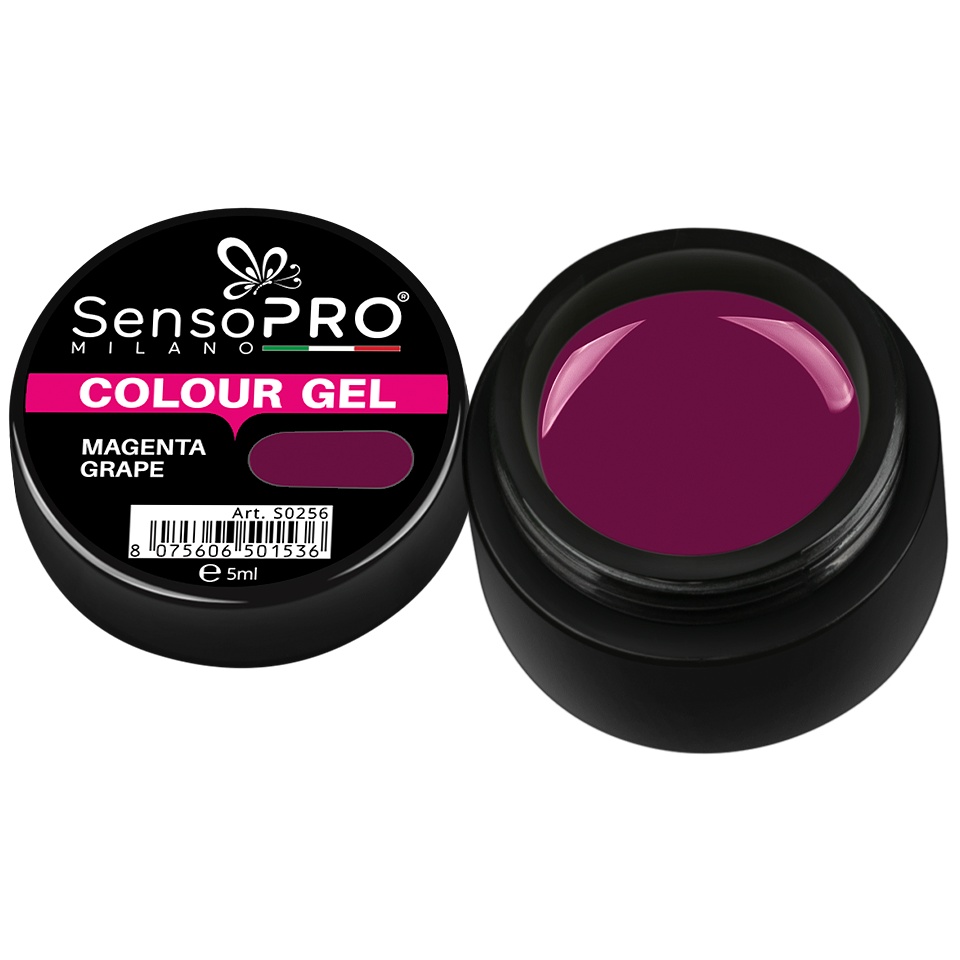Gel UV Colorat Magenta Grape SensoPRO, 5ml