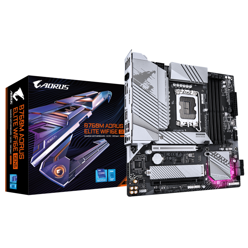 Placă de bază Gigabyte B760M AORUS ELITE WiFi6E Gen5 mATX