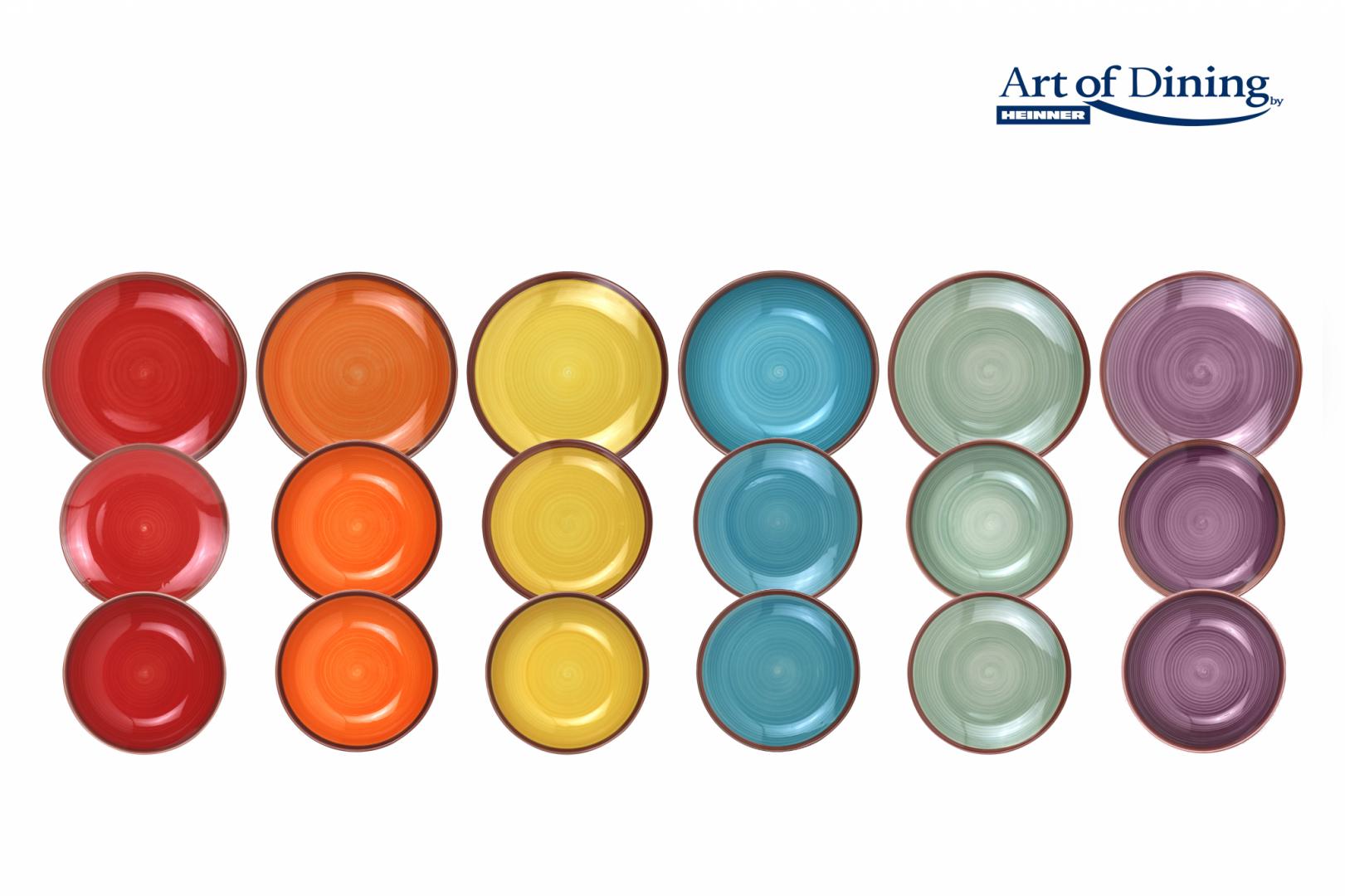 Serviciu Masa Ceramică Heinner Aquarelle 18 Piese