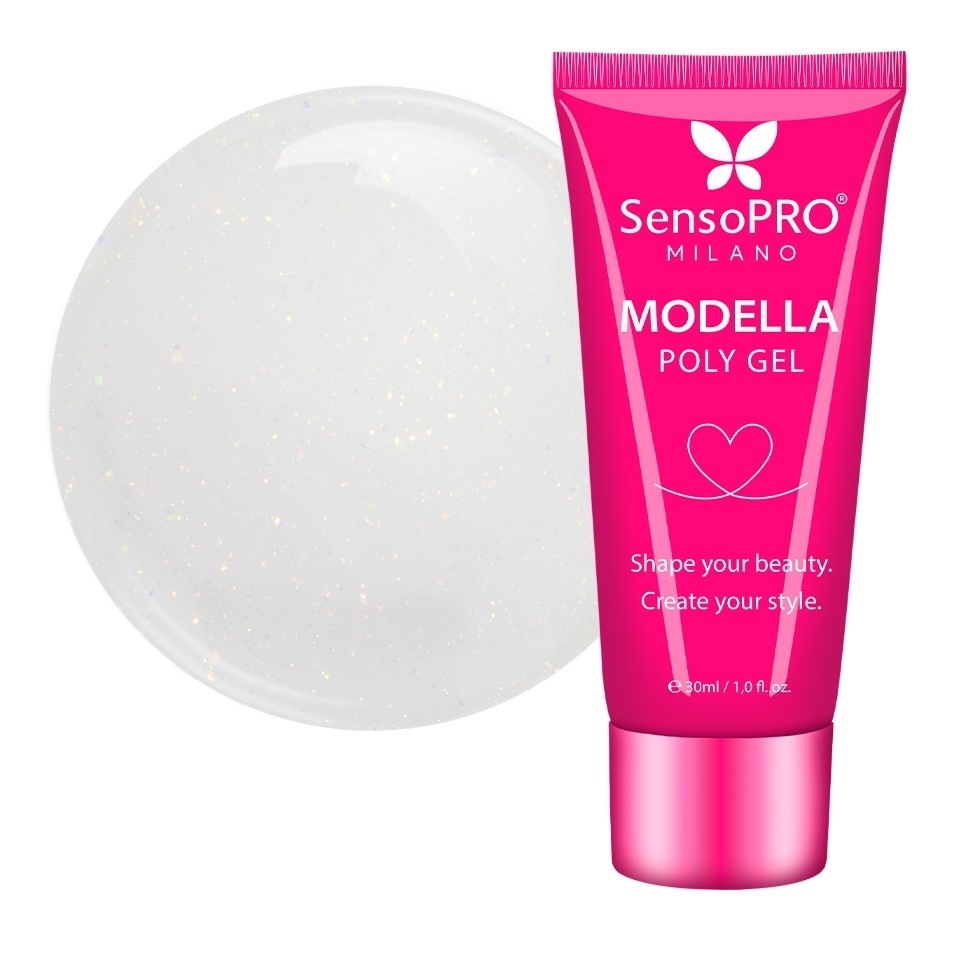 Polygel MODELLA SensoPRO Milano - Milky Glow, 30ml