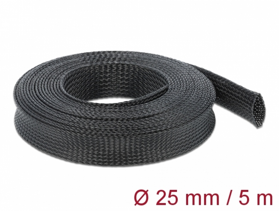 Plasă organizare cabluri Delock 5m, negru