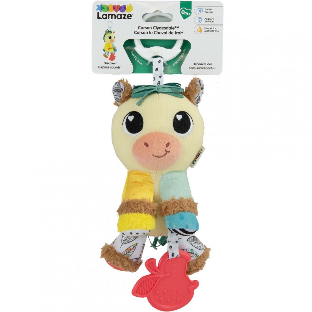 Jucarie Lamaze Calutul Carson Clip&Go - Interactive si Portabila