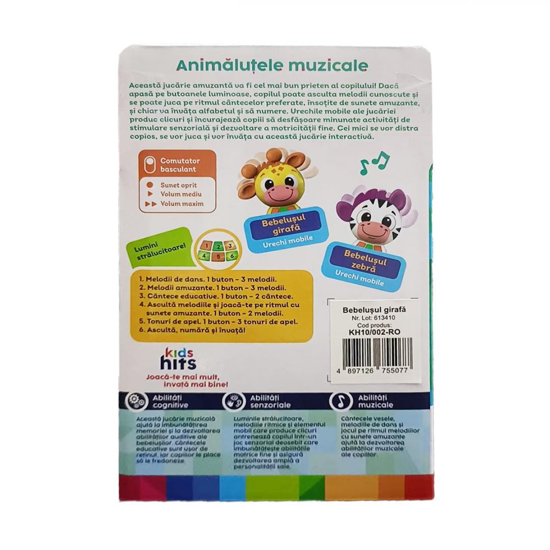 Jucărie Muzicală Bebelușul Girafă Kids Hits - Interactivă și Educativă - imagine 8