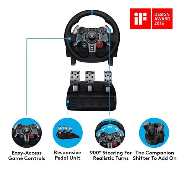 Volan Logitech G29 Force Feedback PC PS3 PS4 PS5 - imagine 11