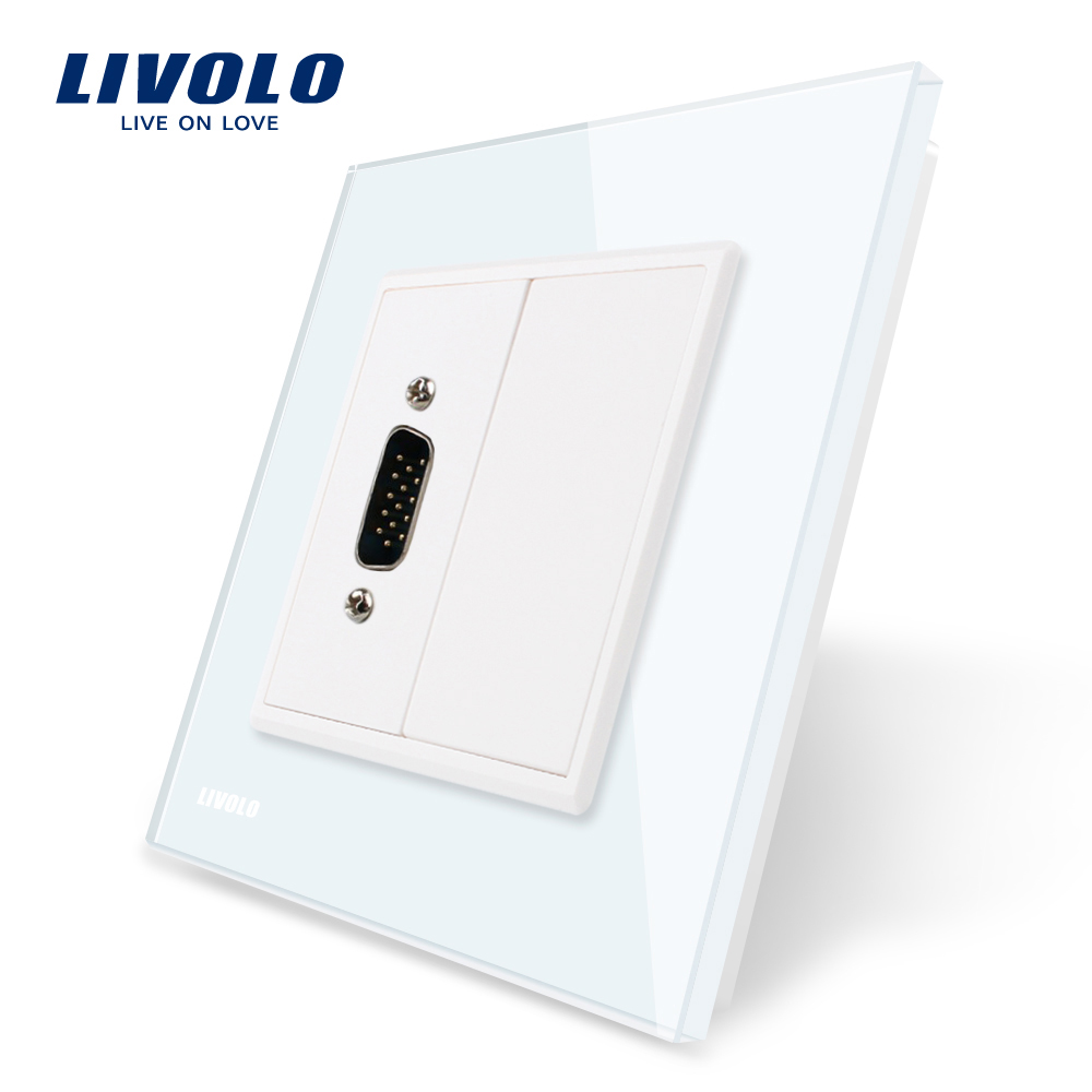 Priza VGA Livolo cu Rama Sticlă 15 pini