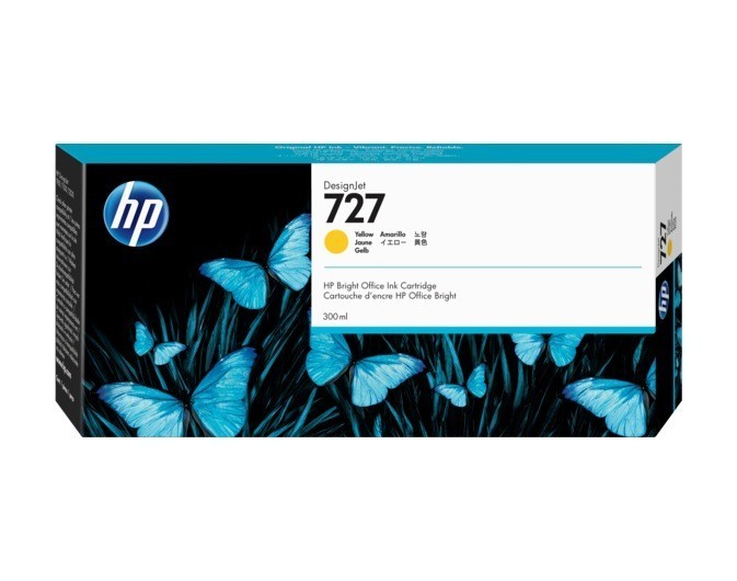 Cartus Cerneala HP 727 Yellow 300ml Original F9J78A