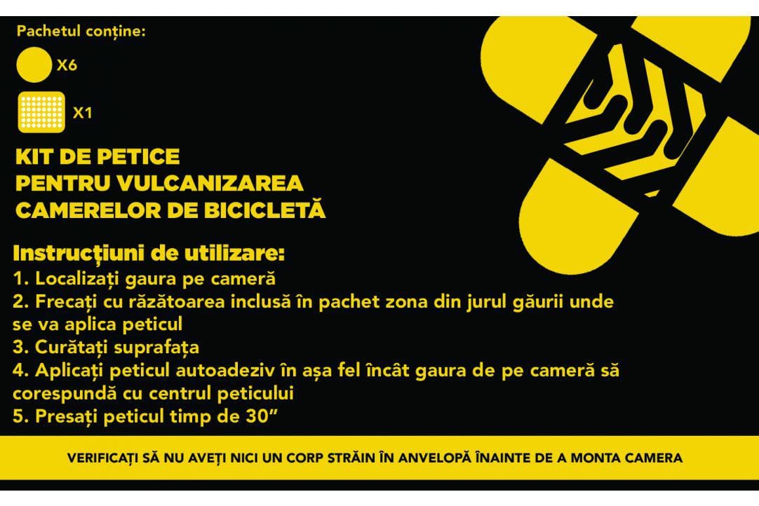 Kit Petice Autoadezive PEGAS 6 Buc - Reparare Camere Bicicletă - imagine 8