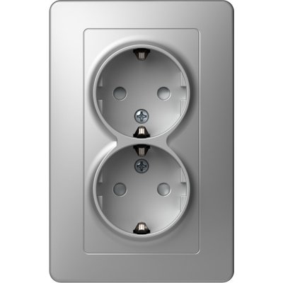 Priza SCHUKO 16A Argint TEM IP20