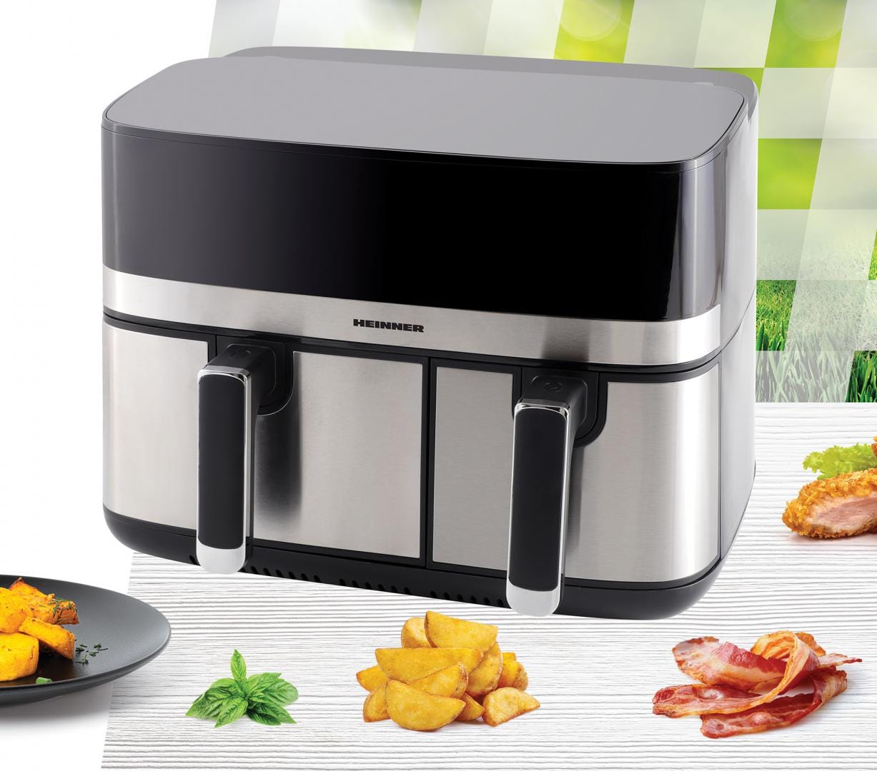 Friteuza Dubla Aer Cald Heinner 8.6L Digital Touch 1700W - imagine 4