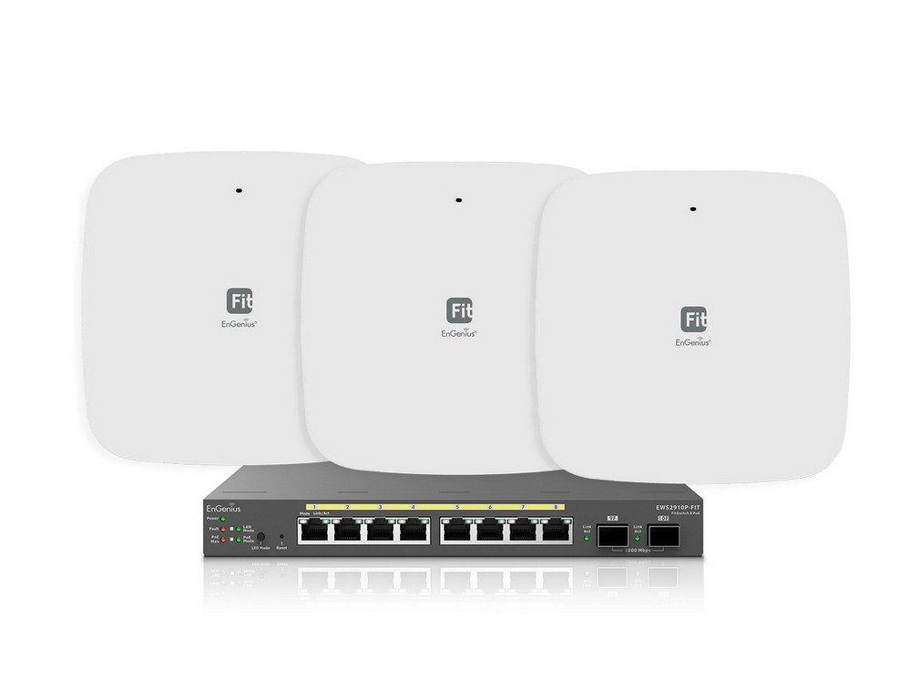 Kit EnGenius PoE 55W + 3 AP Wi-Fi 6
