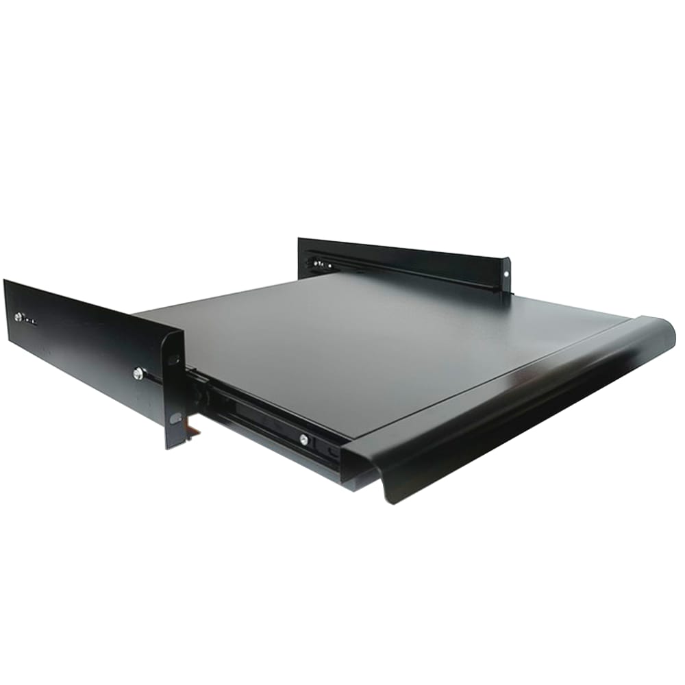 Raft Rack 19" Xcab - Poliță Glisantă Tastatură, Negru - imagine 2