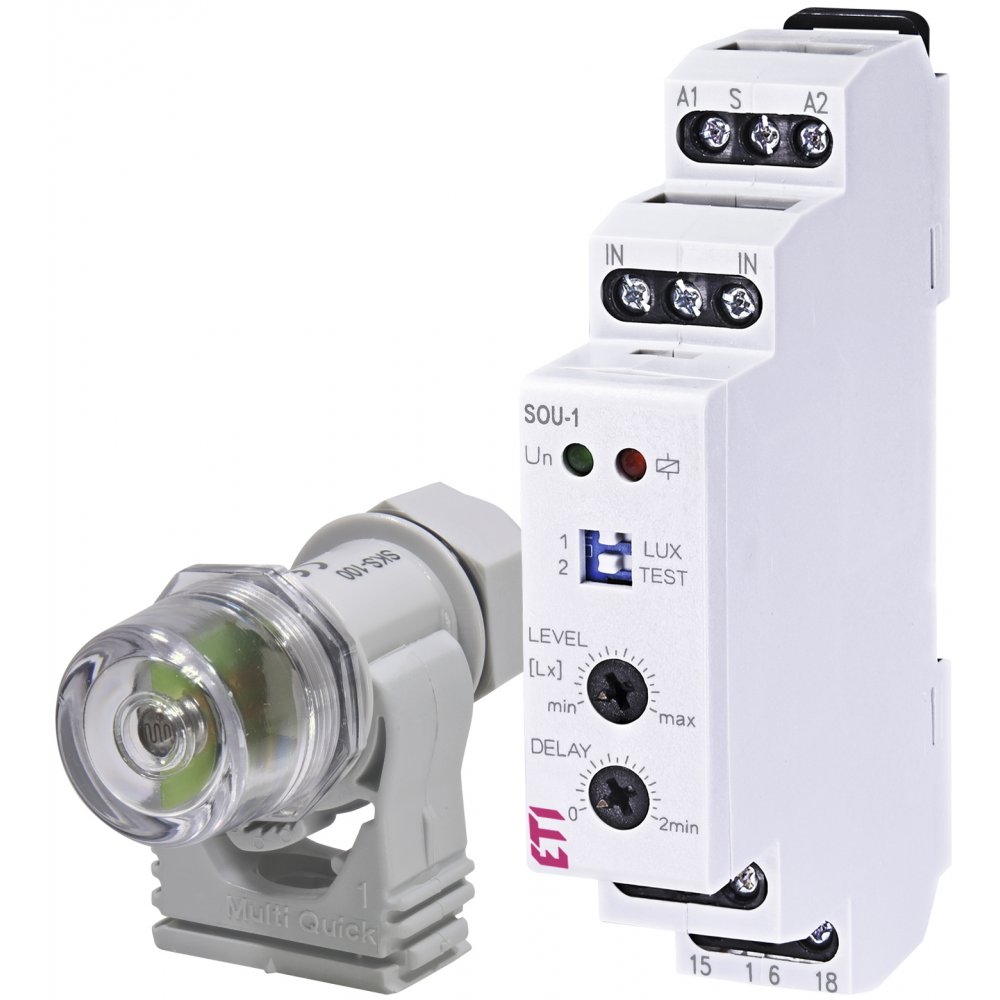 Senzor Crepuscular ETI 16A, 3600W, pe Șină DIN