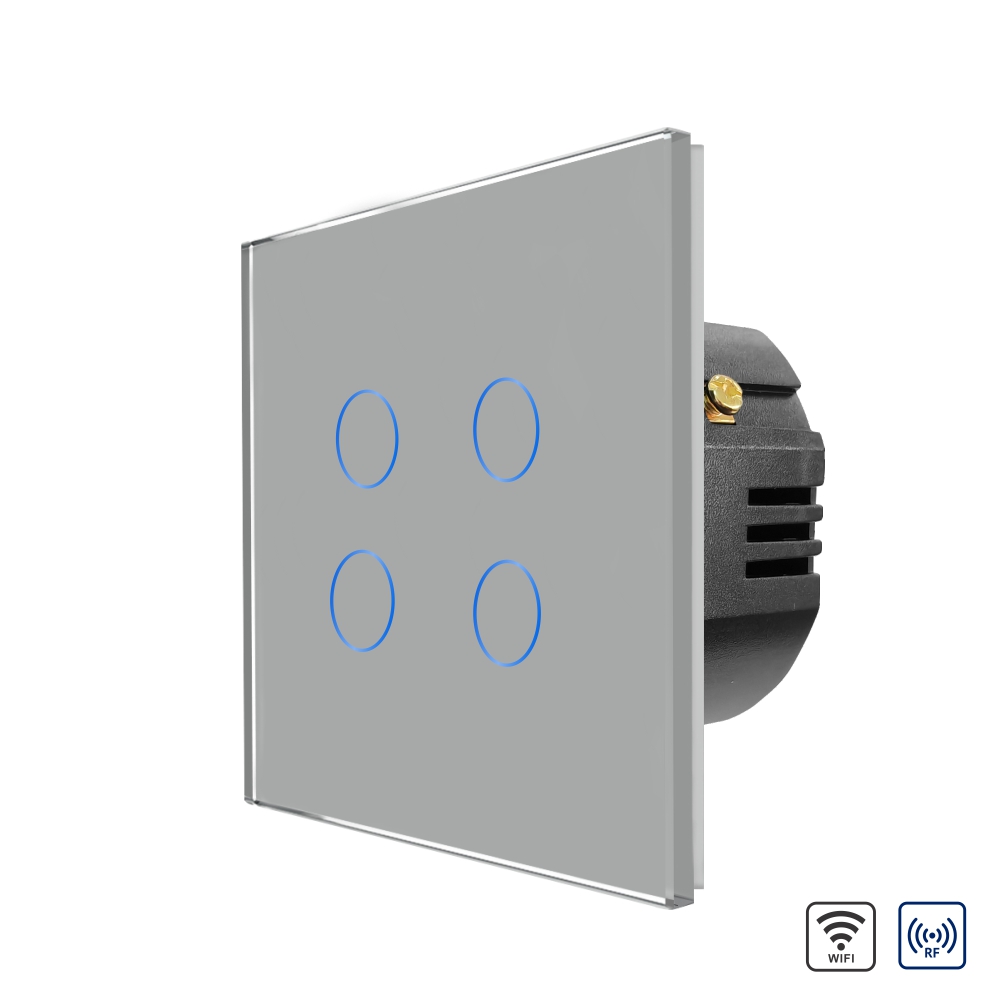 Întrerupător Cvadruplu Wi-Fi Touch LUXION, Sticlă Securizată - imagine 13