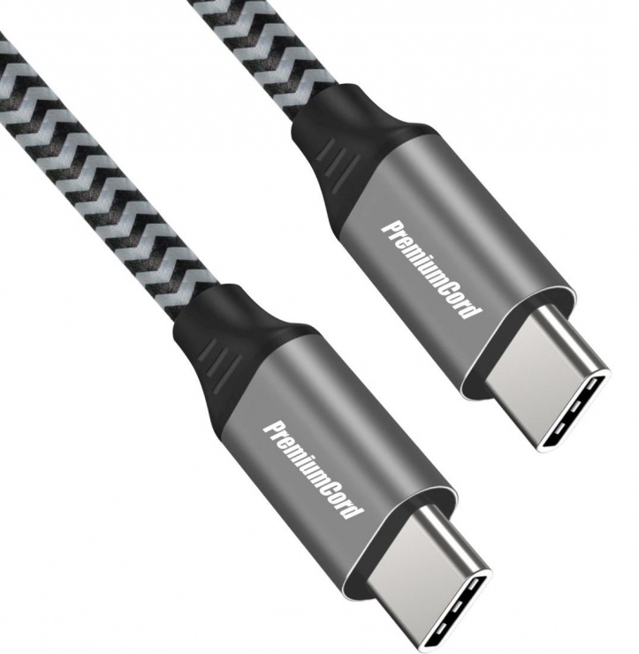 Cablu USB-C la USB-C 100W, 2m, Impletit Bumbac