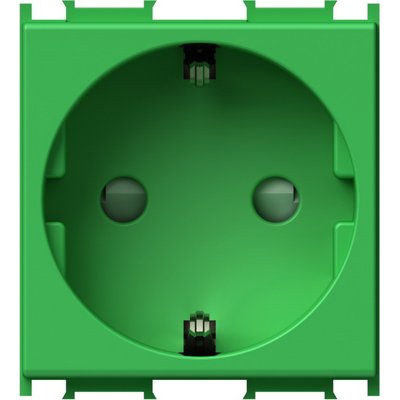Priză SCHUKO 1P 16A Verde, TEM, IP20