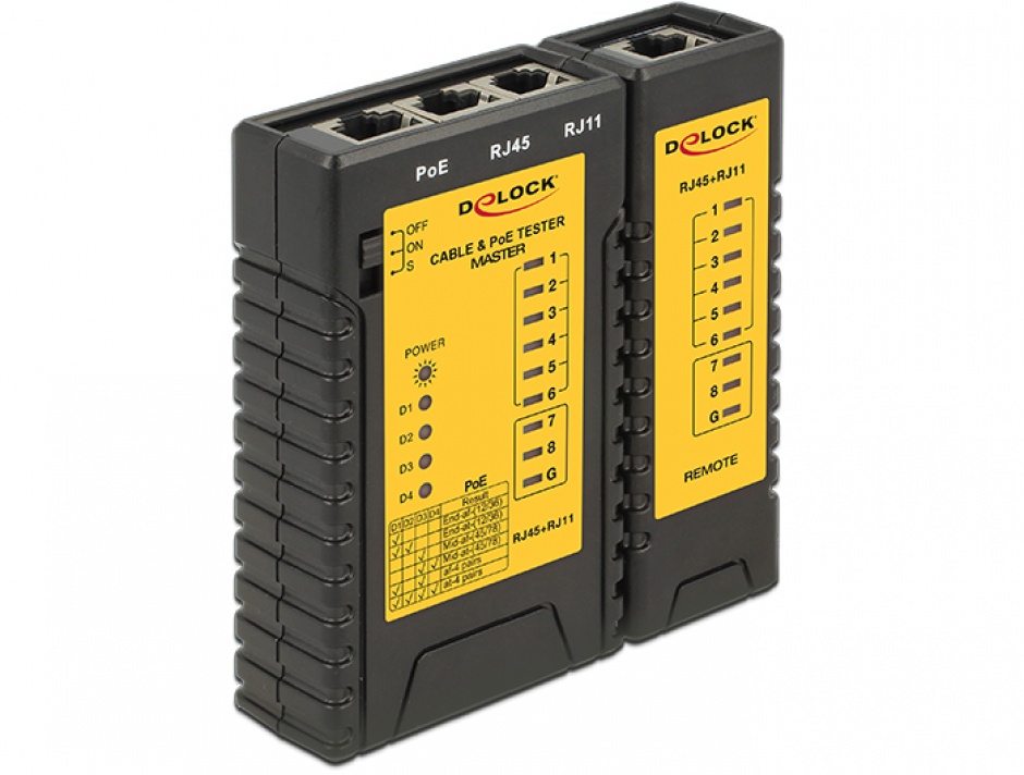 Tester Delock RJ45/RJ12 cu PoE