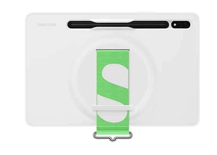 Husă Samsung Galaxy Tab S8/S7 Strap Cover Alb - Breteg - imagine 4