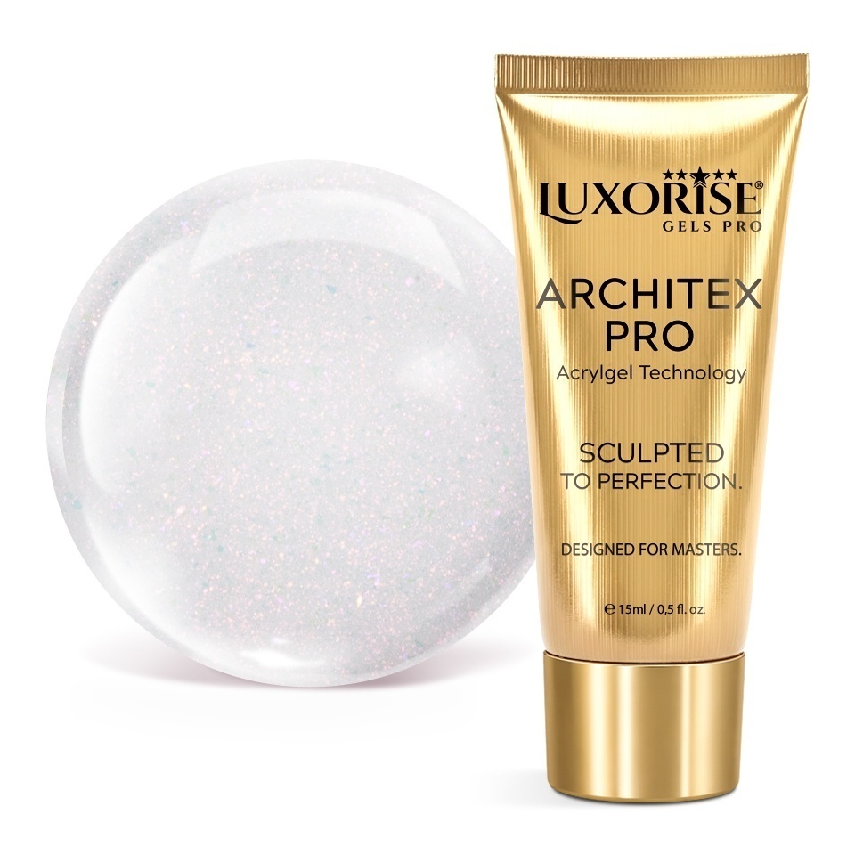 Polygel LUXORISE ARCHITEX PRO - Divine Sheen Collection, Angel Veil, 15ml