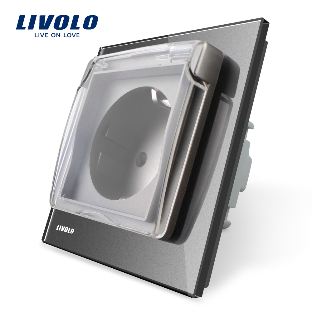 Priza Simplă Livolo Sticlă, IP44, 16A - imagine 11