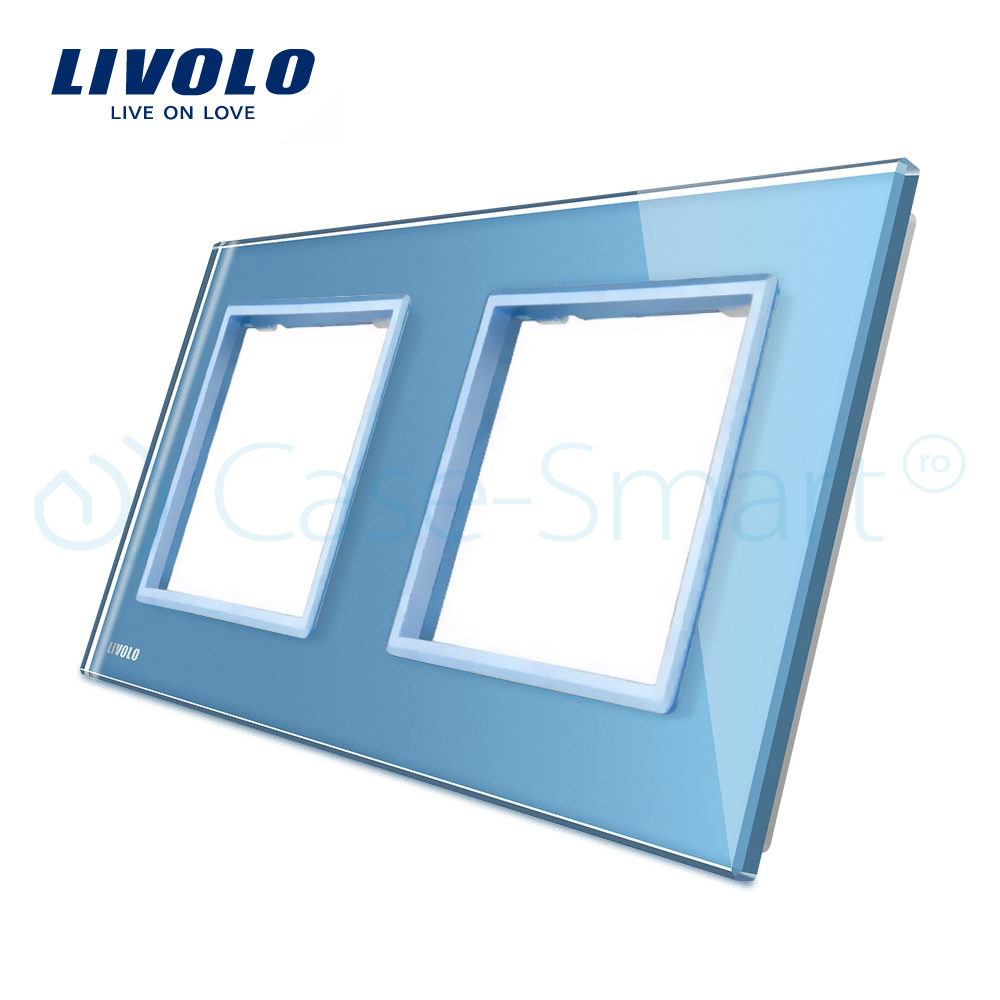 Ramă Priză Dublă Livolo, Sticlă Crystal - imagine 14