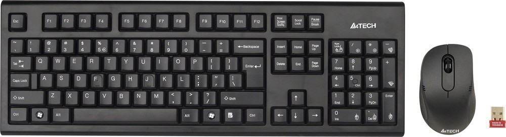 Kit Tastatura + Mouse A4tech 7100N Wireless Negru