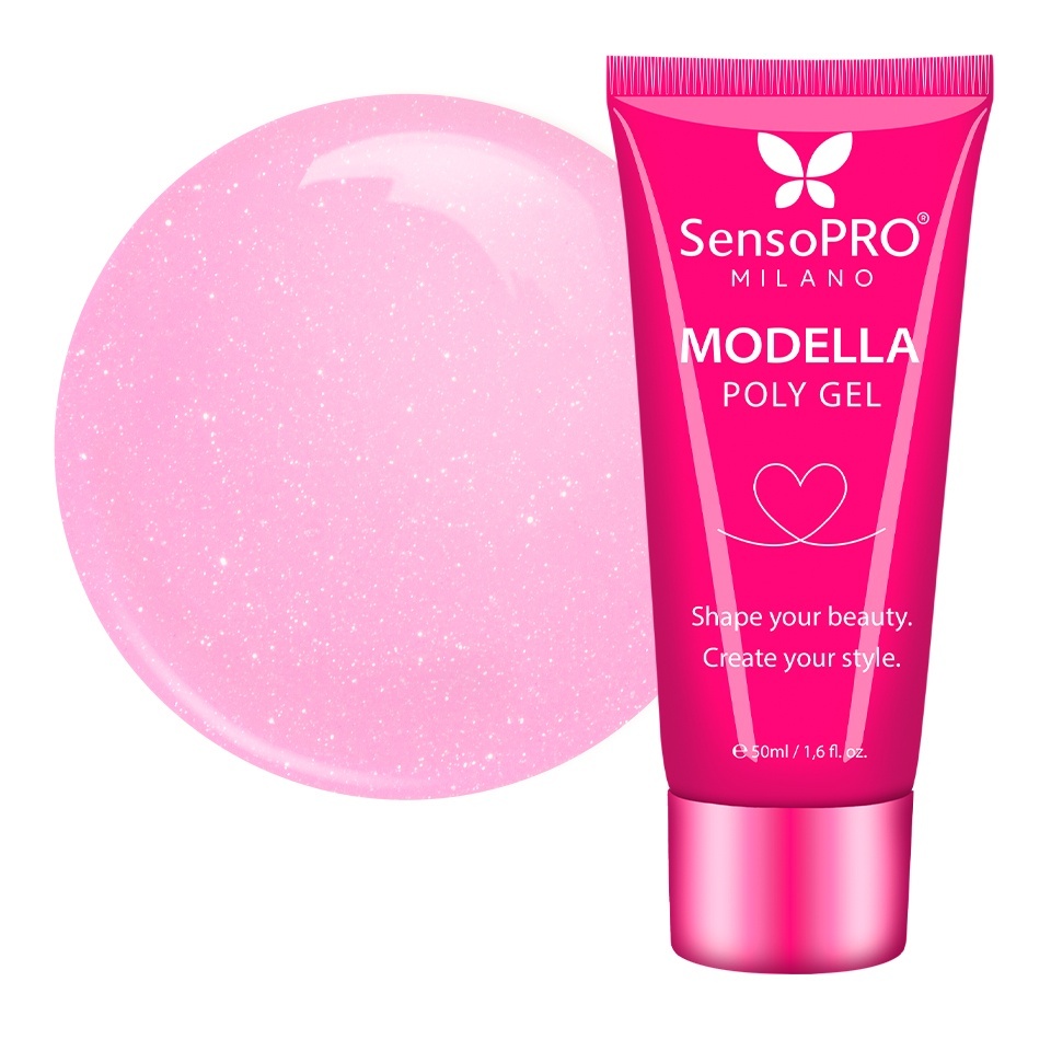 Polygel MODELLA SensoPRO Milano - Pink Sheen, 50ml