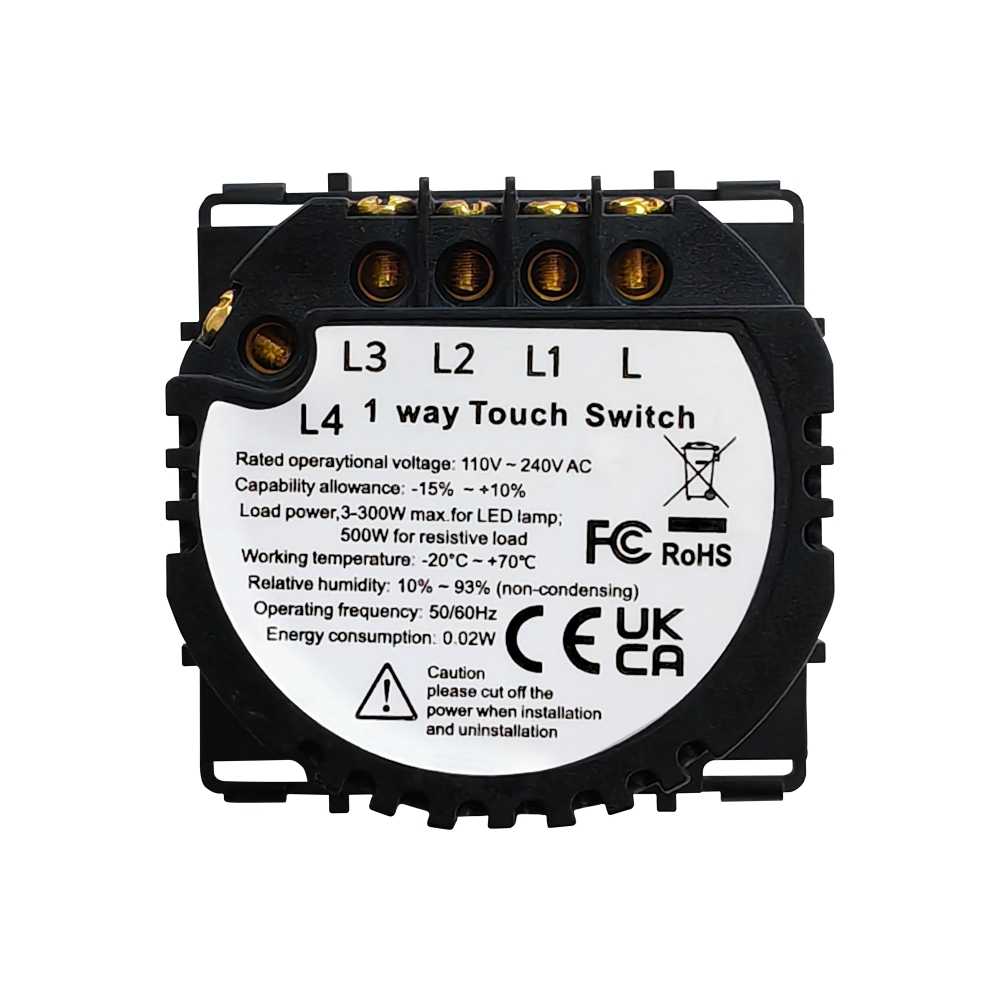 Modul Intrerupator Touch Cvadruplu LUXION, Silicon - imagine 4