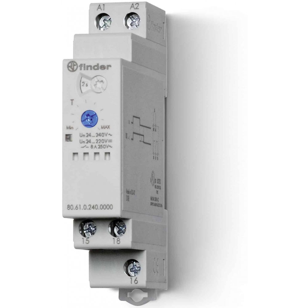 Releu timp modular Finder 80.61, multi-tensiune