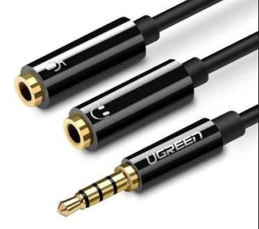Cablu Splitter Audio Ugreen AV141 3.5mm Jack 2xMama Negru