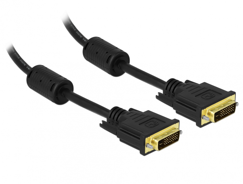 Cablu DVI-D Dual Link 2m, Delock 83190
