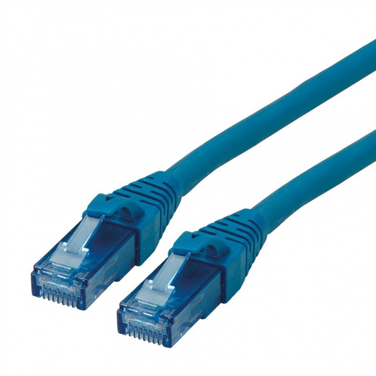 Cablu Roline UTP Cat.6A 0.3m Albastru, LSOH