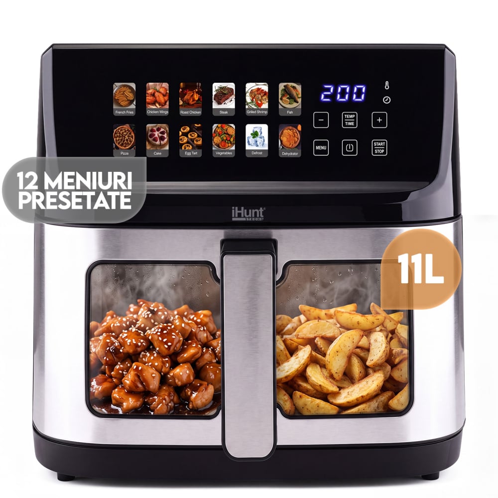 Friteuza cu aer cald iHunt Bro Air Fryer 11L - imagine 2