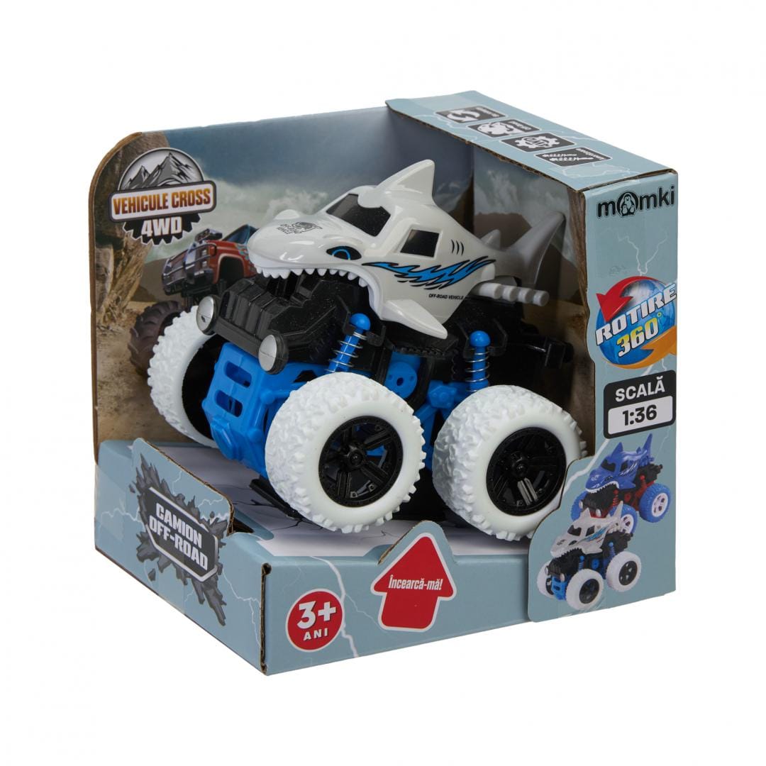 Masina Off-Road 4x4 360° Momki - Albastra, 10.8cm - imagine 4