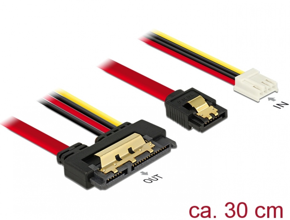Cablu Adaptor SATA 22p la Delock 30cm