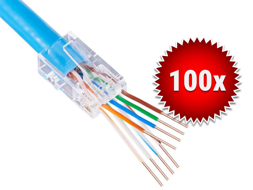 Braun Group RJ45 Cat6 Pass Through 100buc