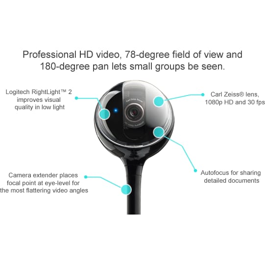 Webcam Logitech BCC950 Full HD 1080p Conferințe Video - imagine 7